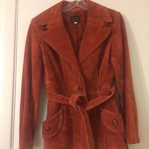Vintage 100% leather suede jacket